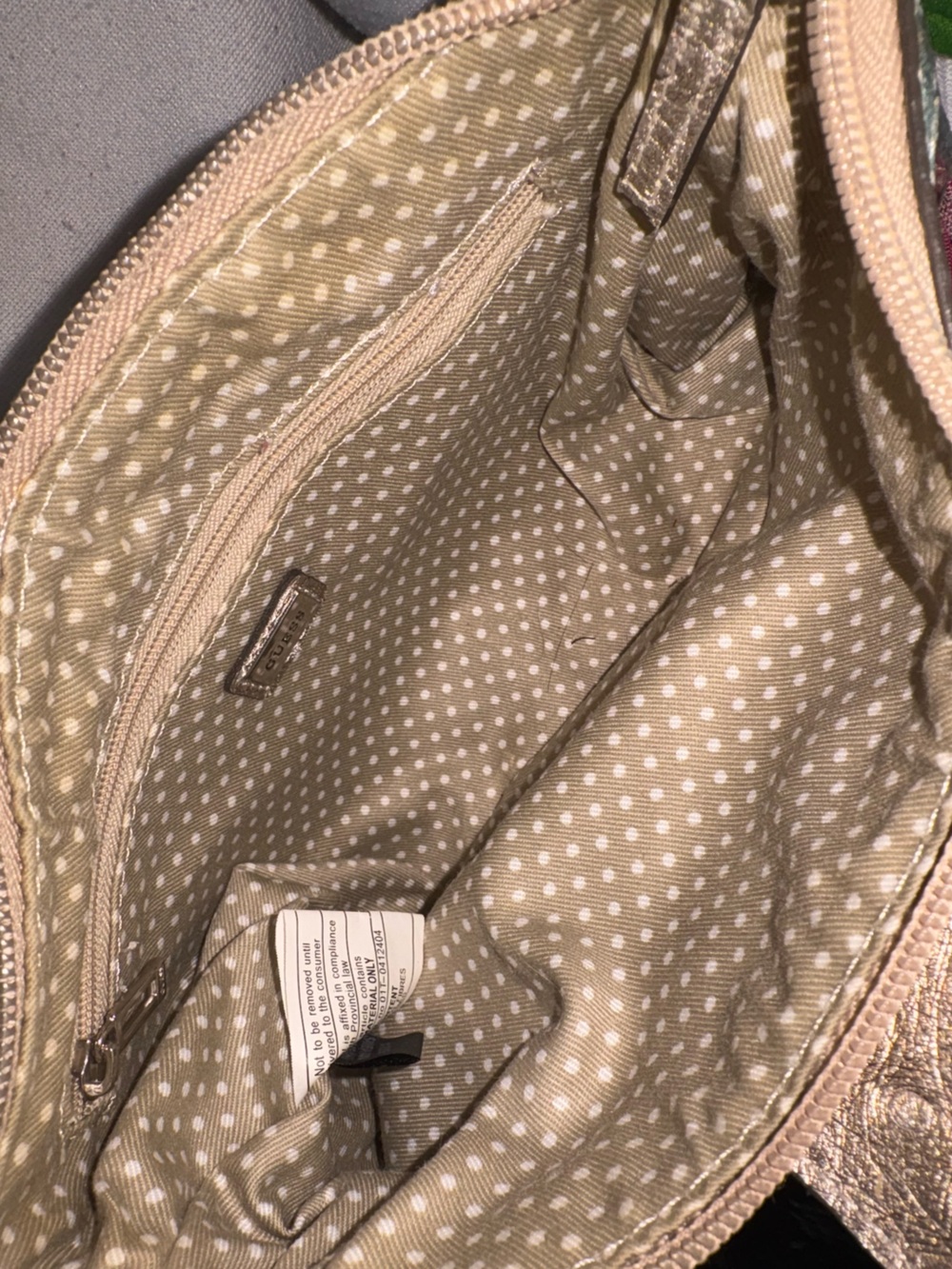 Rare Vintage Y2K GUESS Samba Mini Pink Metallic Wood G Shoulder Bag 2000s Purse - Picture 4 of 9